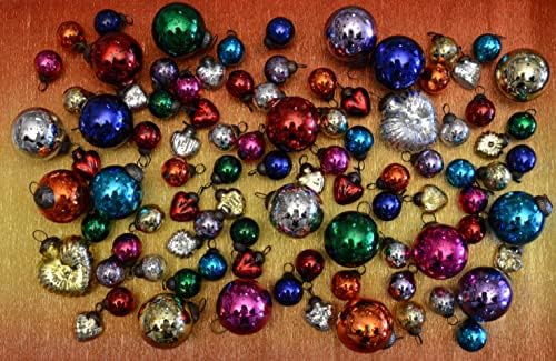 3 חבילה | לונה בזאר קישוט כדור זכוכית כספית קטן - רעיון מתנה נהדר, קישוטים בסגנון וינטג 'לחג המולד, אירועים